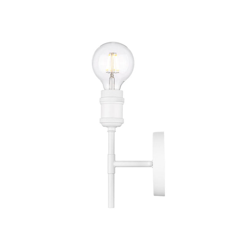 Golden Lighting Axel 1-Light Wall Sconce, Matte White/No Shade