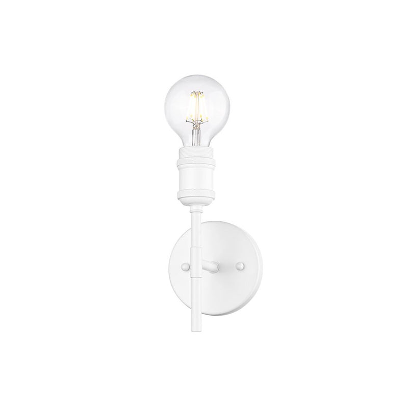 Golden Lighting Axel 1-Light Wall Sconce, Matte White/No Shade