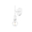 Golden Lighting Axel 1-Light Wall Sconce, Matte White/No Shade
