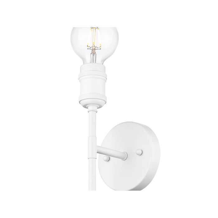 Golden Lighting Axel 1-Light Wall Sconce, Matte White/No Shade