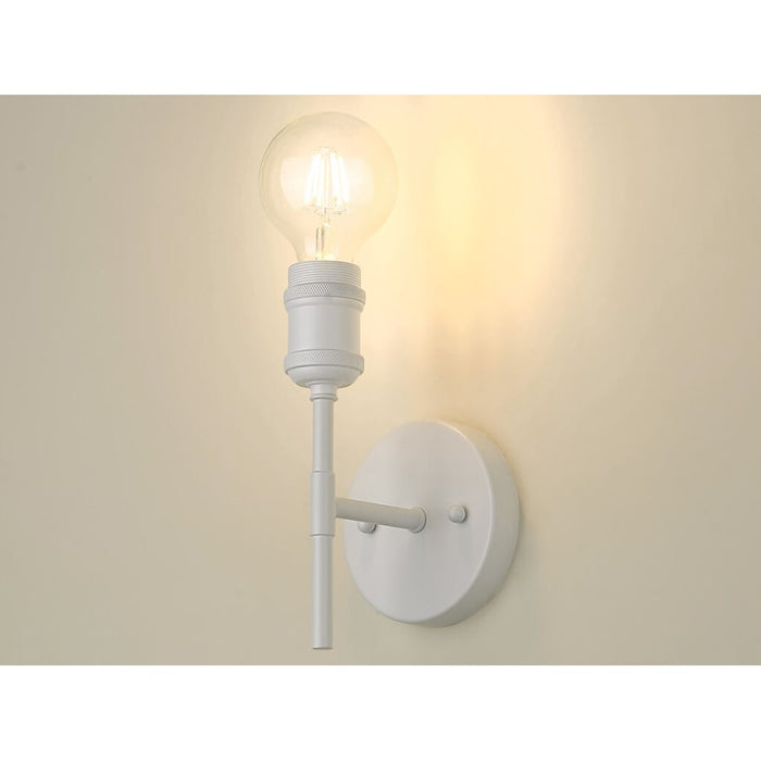Golden Lighting Axel 1-Light Wall Sconce, Matte White/No Shade