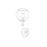 Golden Axel 1-Lt Wall Sconce, Matte White/Clr Glass Globe