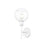 Golden Axel 1-Lt Wall Sconce, Matte White/Clr Glass Globe