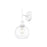 Golden Axel 1-Lt Wall Sconce, Matte White/Clr Glass Globe