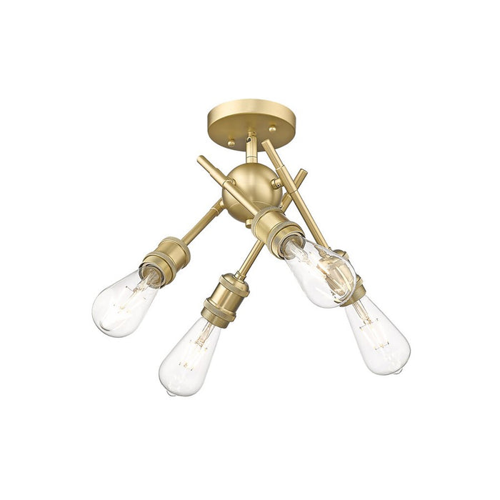 Golden Axel 4-Light Semi-Flush, Brushed Champagne Bronze/No Shade