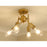 Golden Axel 4-Light Semi-Flush, Brushed Champagne Bronze/No Shade