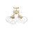 Golden Axel 4-Lt Semi-Flush, Champagne Bronze/Clear Glass