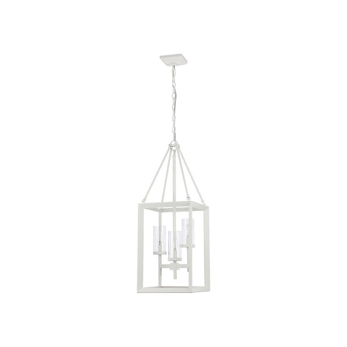 Golden Smyth 3-Light Pendant, Natural White/Clear Glass - 2073-3PNWT-CLR