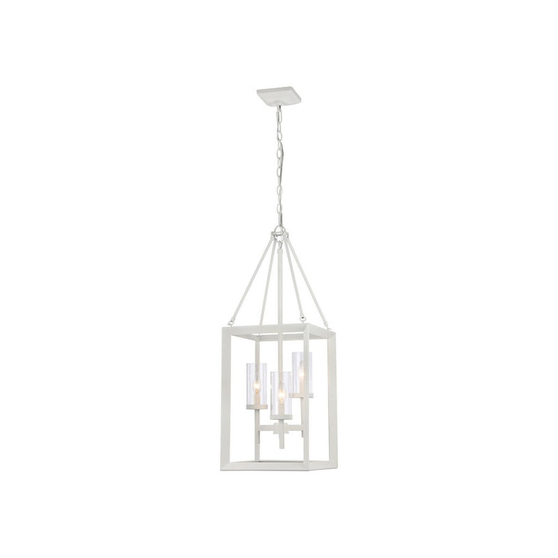 Golden Smyth 3-Light Pendant, Natural White/Clear Glass