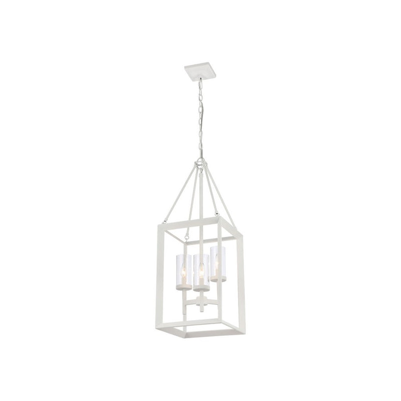 Golden Smyth 3-Light Pendant, Natural White/Clear Glass