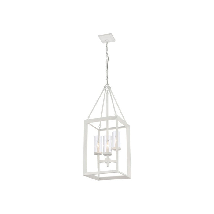Golden Smyth 3-Light Pendant, Natural White/Clear Glass