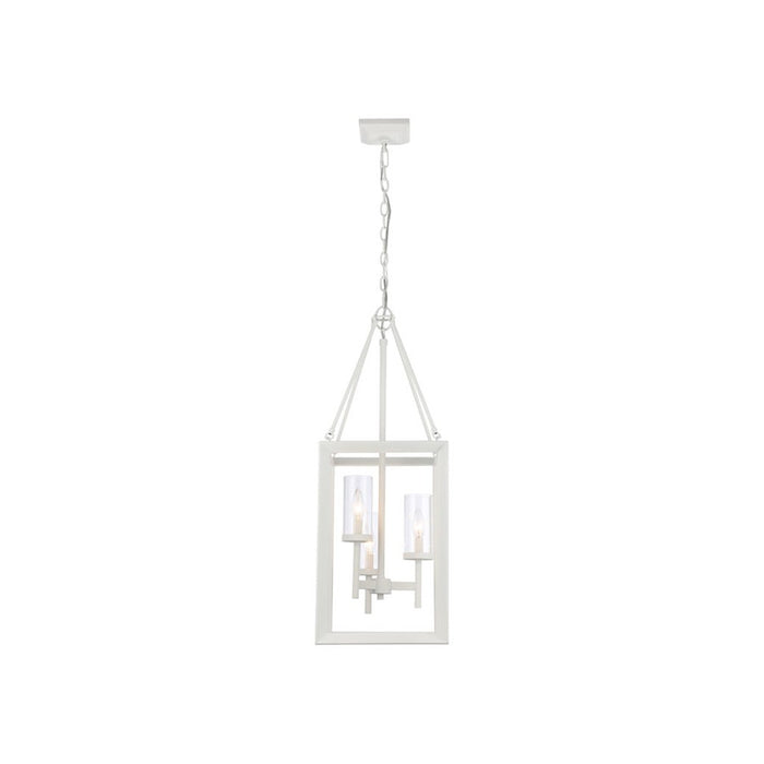 Golden Smyth 3-Light Pendant, Natural White/Clear Glass
