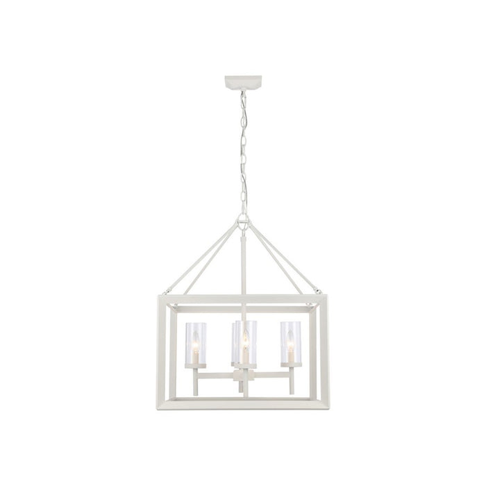 Golden Smyth 4-Light Chandelier, Natural White/Clear Glass