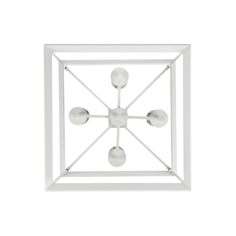 Golden Smyth 4-Light Chandelier, Natural White/Clear Glass