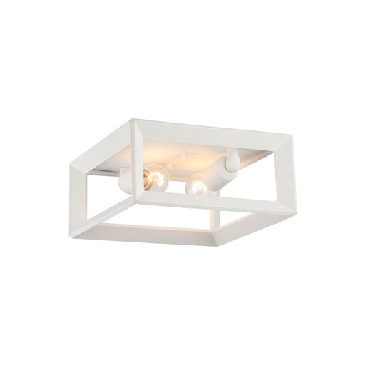 Golden Lighting Smyth 2-Light Flush Mount, Natural White/No Shade - 2073-FMNWT