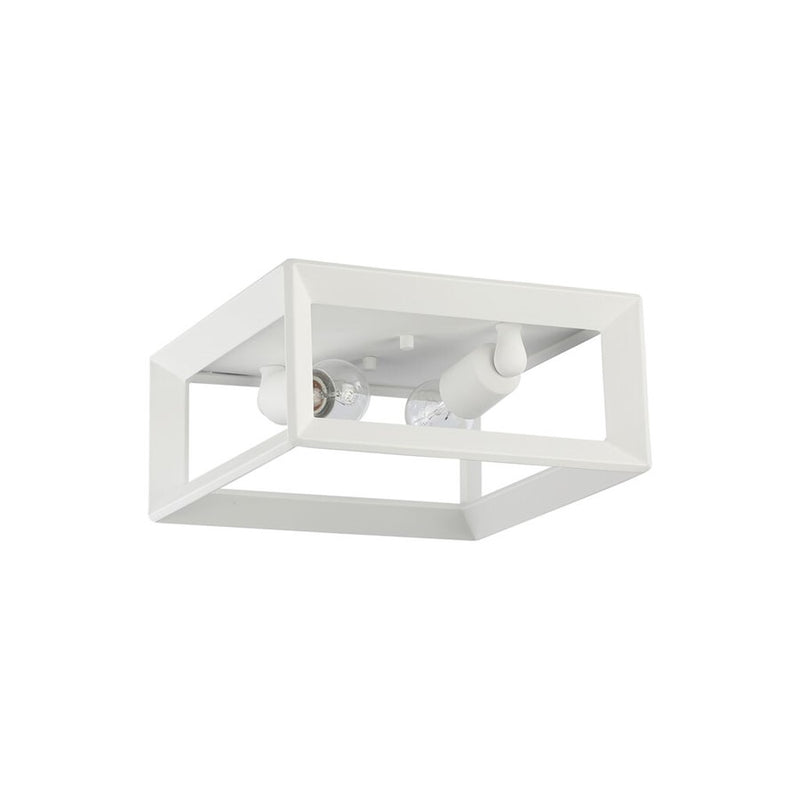 Golden Lighting Smyth 2-Light Flush Mount, Natural White/No Shade