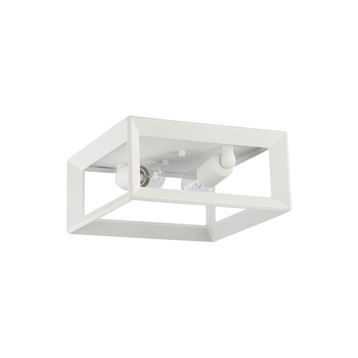 Golden Lighting Smyth 2-Light Flush Mount, Natural White/No Shade