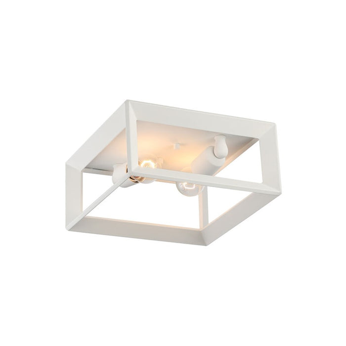 Golden Lighting Smyth 2-Light Flush Mount, Natural White/No Shade