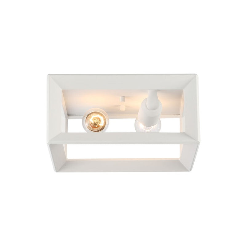 Golden Lighting Smyth 2-Light Flush Mount, Natural White/No Shade