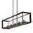 Golden Lighting Smyth Linear Pendant, Matte Black/Clear Glass
