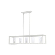 Golden Smyth 5-Light Linear Pendant, Natural White/Clear Glass - 2073-LPNWT-CLR