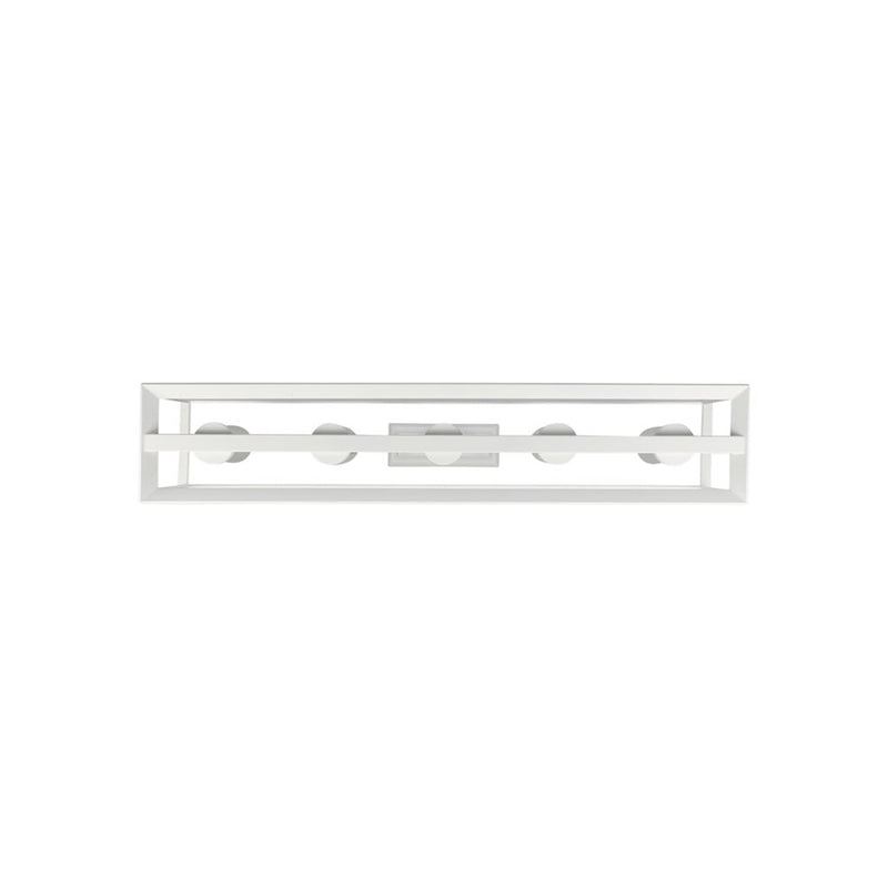 Golden Smyth 5-Light Linear Pendant, Natural White/Clear Glass