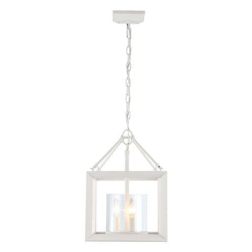 Golden Lighting Smyth 11.75in 3-Light Chandelier | Transitional Natural White and Clear Glass | Dining Room & Foyer | Model 2073-M3 NWT-CLR