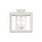 Golden Smyth 3-Lt 12" Semi-Flush, Natural White/Clear Glass