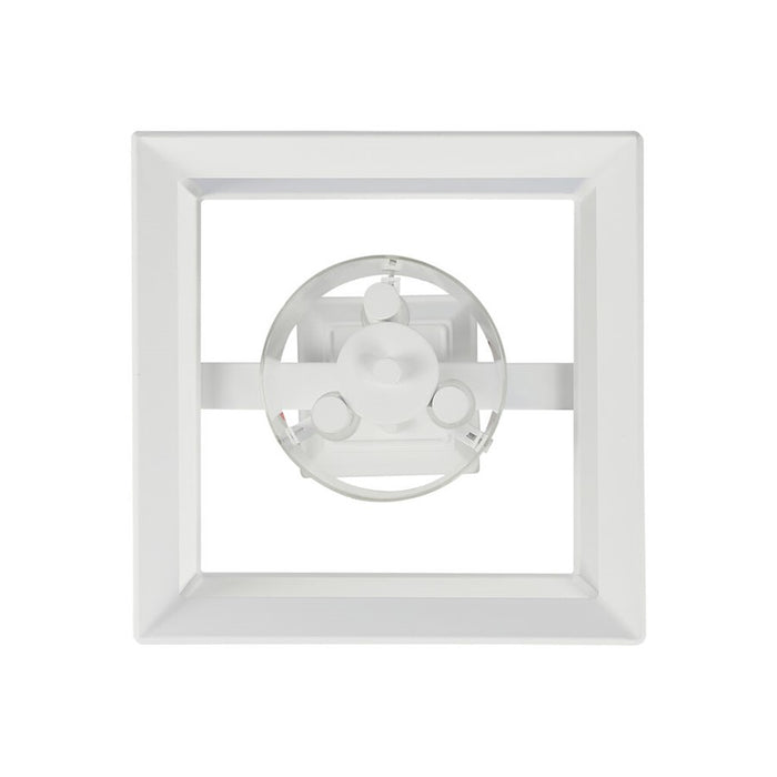 Golden Smyth 3-Lt 12" Semi-Flush, Natural White/Clear Glass