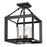 Golden Lighting Smyth 3 Light Semi-Flush, Matte Black/Clear
