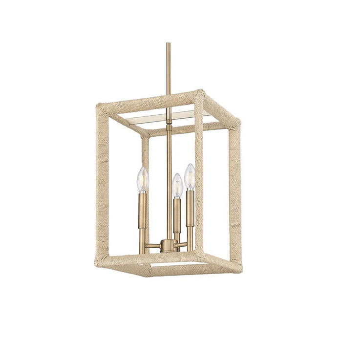 Golden Lighting Kimber 3-Light Pendant, Modern Brass/No Shade - 2075-3PMBS-LNR