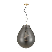 Golden Lighting Drop 19in 3-Light Pendant | Modern Brushed Champagne Brass and Smoke Plated Glass | Kitchen Island & Dining | Model 2088-20P BCB-SMP