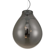 Golden Lighting Drop 19in 3-Light Pendant | Modern Matte Black and Smoke Plated Glass | Kitchen Island & Dining Room | Model 2088-20P BLK-SMP