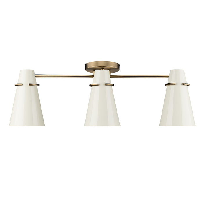 Golden Lighting Reeva Semi Flush Mount, Brass