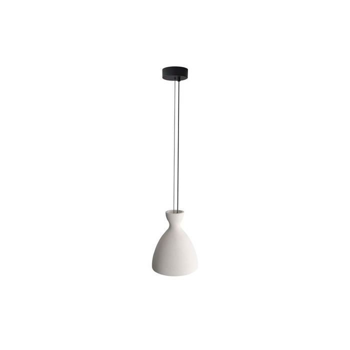 Golden Aethera 10" LED Pendant, White Sandstone Cement