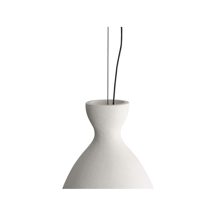 Golden Aethera 10" LED Pendant, White Sandstone Cement