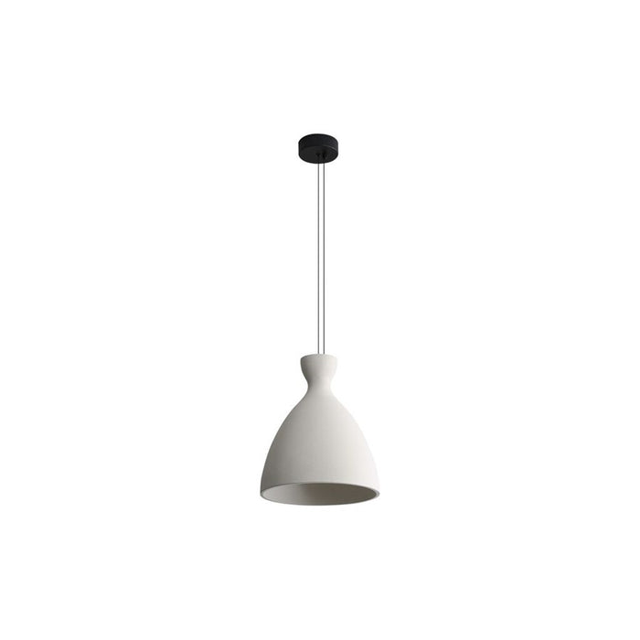 Golden Aethera 14" LED Pendant, White Sandstone Cement