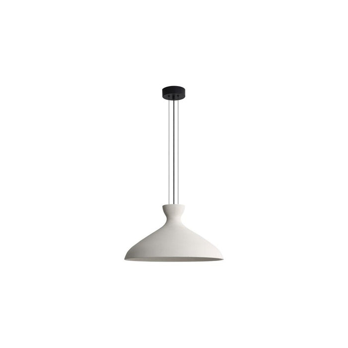 Golden Aethera 22" LED Pendant, White Sandstone Cement