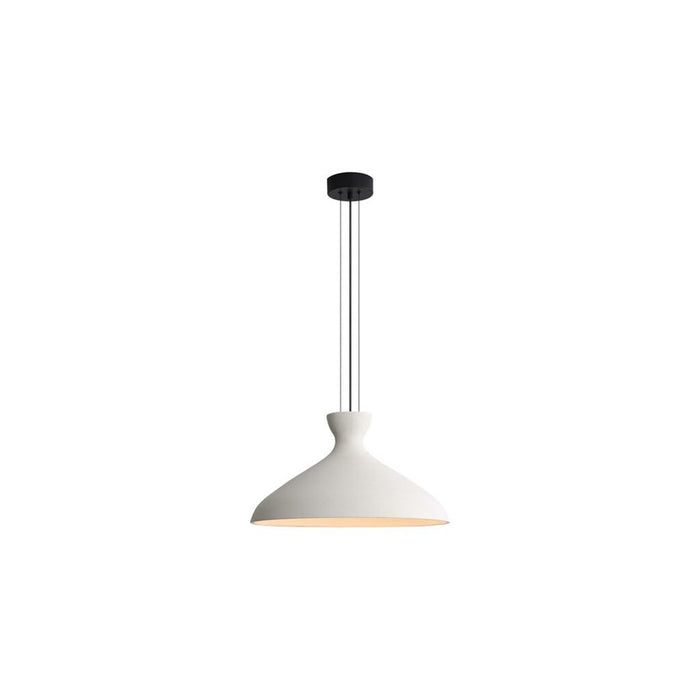 Golden Aethera 22" LED Pendant, White Sandstone Cement
