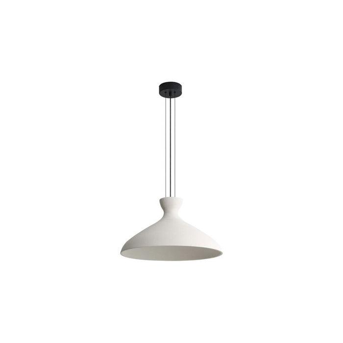 Golden Aethera 22" LED Pendant, White Sandstone Cement