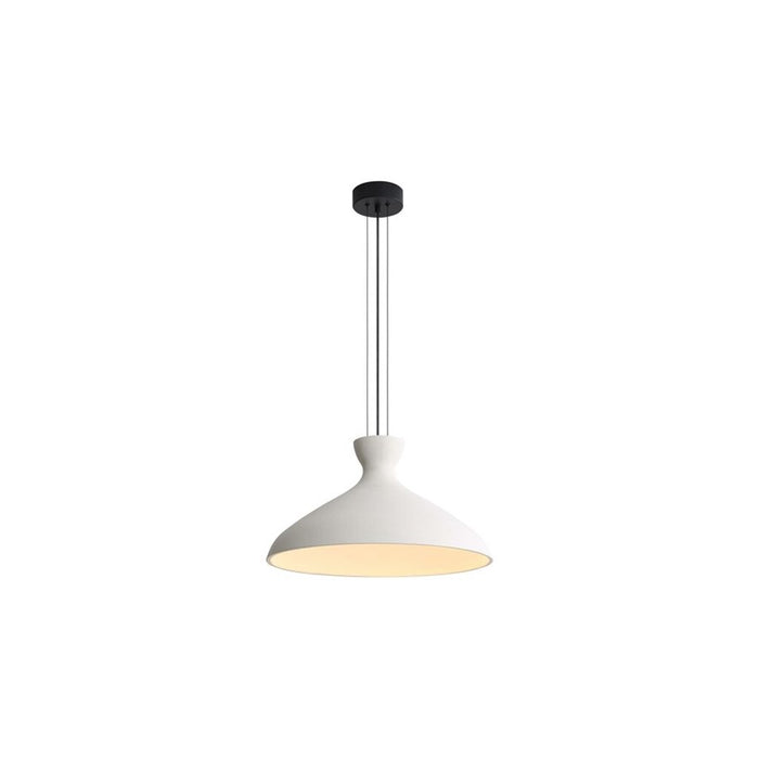 Golden Aethera 22" LED Pendant, White Sandstone Cement