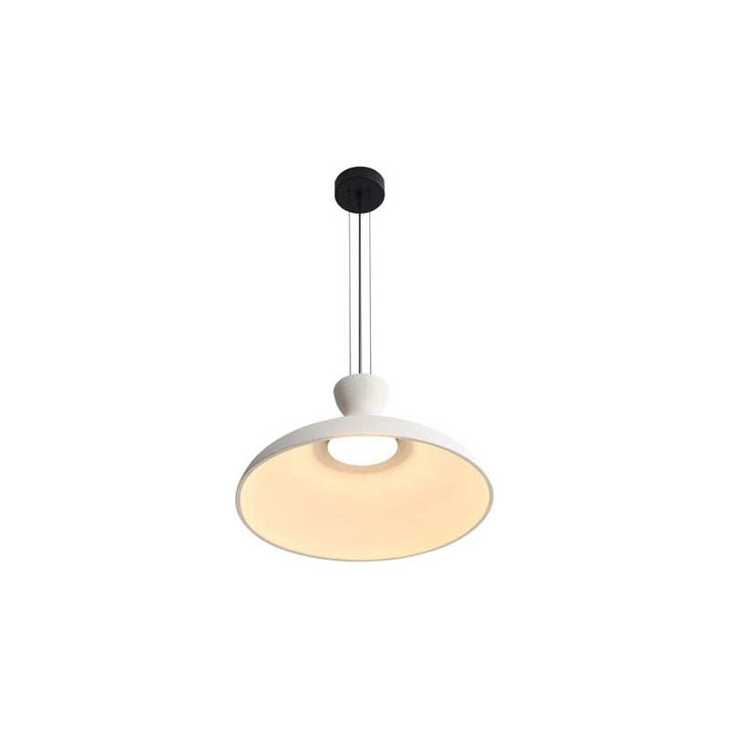 Golden Aethera 22" LED Pendant, White Sandstone Cement