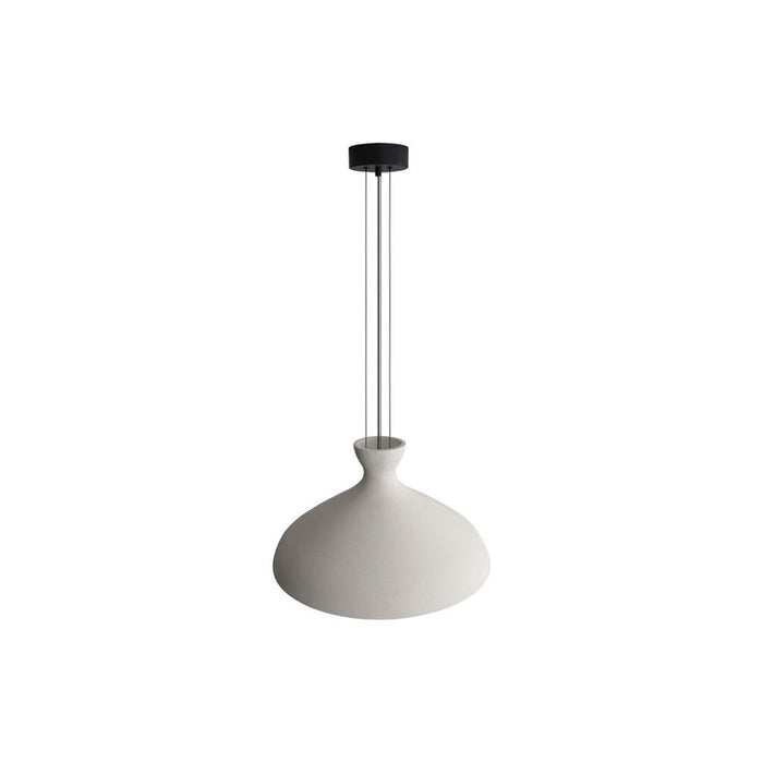 Golden Aethera 22" LED Pendant, White Sandstone Cement
