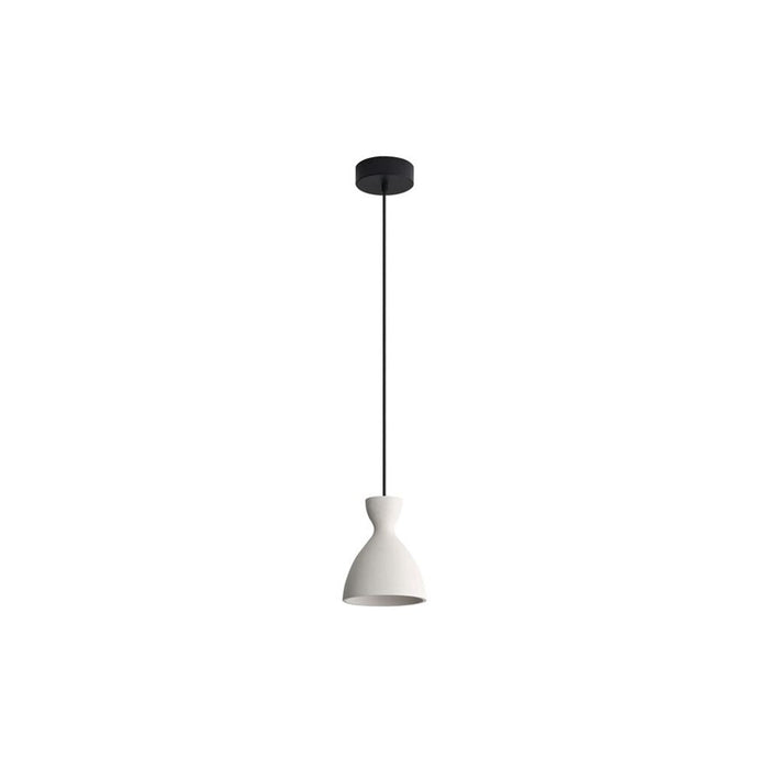Golden Aethera 7" LED Pendant, White Sandstone Cement