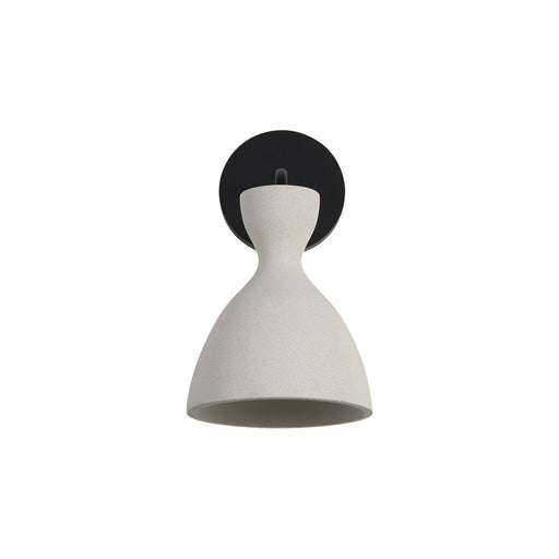 Golden Aethera LED Wall Sconce, Outdoor, White Sandstone Cement