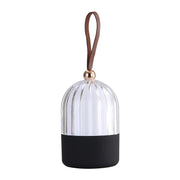 Golden Lighting Lunari 9in Integrated LED Table Lamp | Modern Matte Black and Clear Acrylic | Bedroom & Home Office | Model 2253-4 BLK