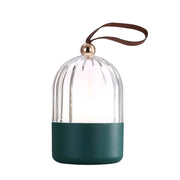 Golden Lighting Lunari 9in Integrated LED Table Lamp | Modern Matte Green and Clear Acrylic | Bedroom & Home Office | Model 2253-4 GRN