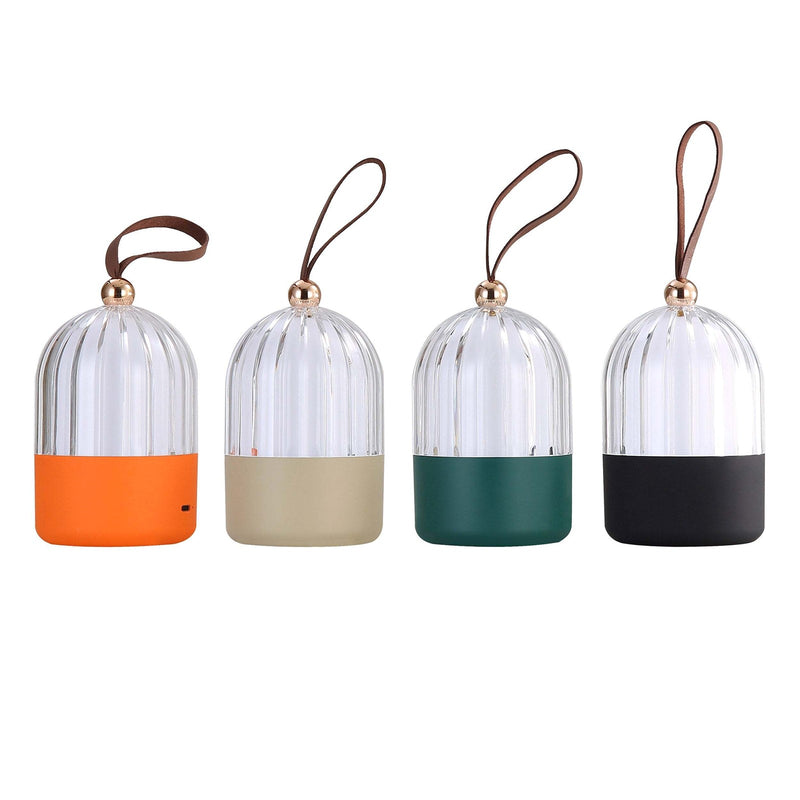 Golden Lighting Lunari 9in Integrated LED Table Lamp | Modern Matte Orange and Clear Acrylic | Bedroom & Home Office | Model 2253-4 MOR