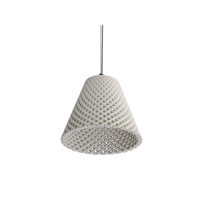 Golden Clarus 10" LED Pendant, White Sandstone Cement