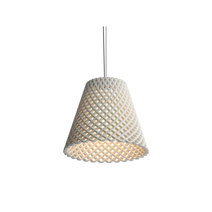 Golden Clarus 14" LED Pendant, White Sandstone Cement